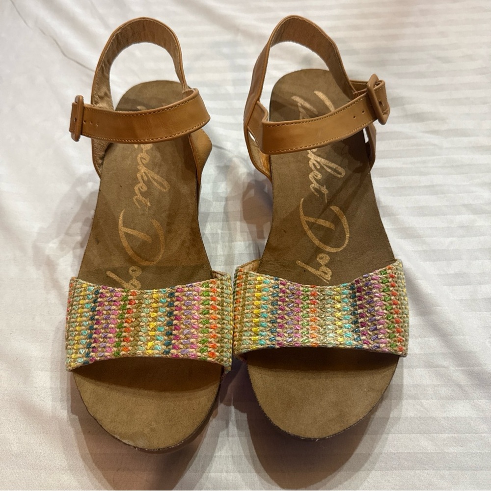 Rocket Dog Tan Sandals with Colorful Strap